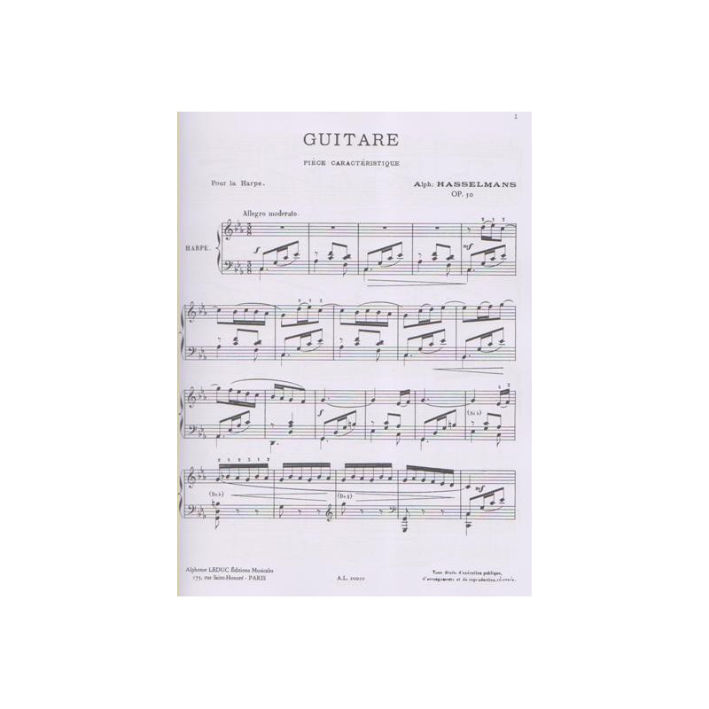 Hasselmans Alphonse - Guitare op. 50 Pi
