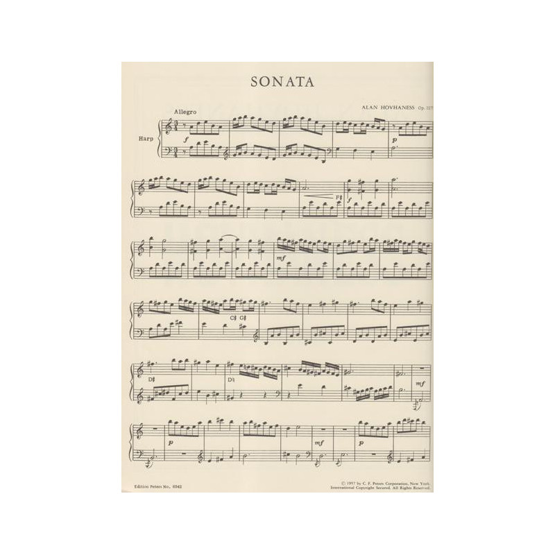 Hovhaness Alan - Sonata (harp solo)