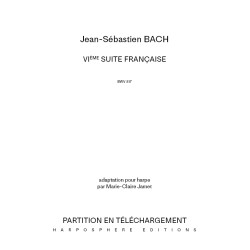 Bach Johann Sebastian - 6° suite française (Jamet Marie-Claire) - téléchargement