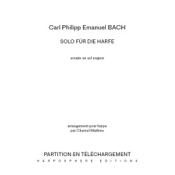copy of Bach Carl Philipp Emanuel - Solo für die harfe (Mathieu Chantal)