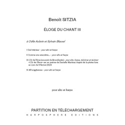 Sitzia Benoît - Eloge du chant III - téléchargement