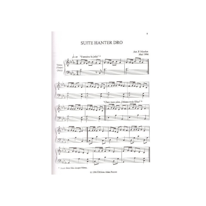 Nicolas Pierre - Musique bretonne pour harpe celtique vol.1 (avec CD)
