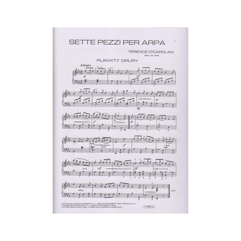 O'Carolan Turlough - Sette Pezzi per arpa