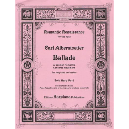 Alberstoetter Carl - Ballade (solo harp part - partie harpe seule)