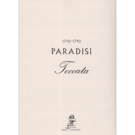 Paradisi Pietro Domenico - Toccata