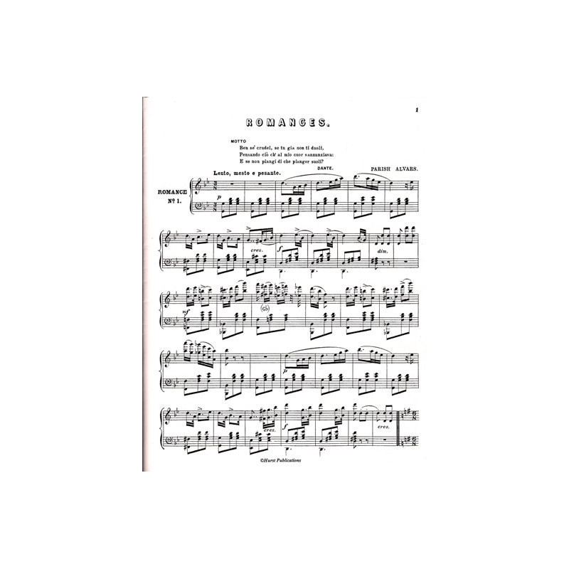 Parish Alvars Elias - 24 romances for the harp - book 1 (1 -12)