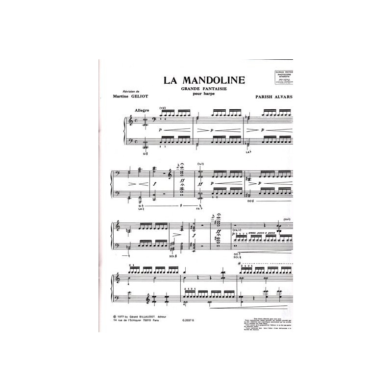 Parish Alvars Elias - La mandoline