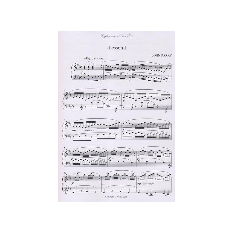 Parry John - 4 Lessons for harp or harpsichord (4 sonates)