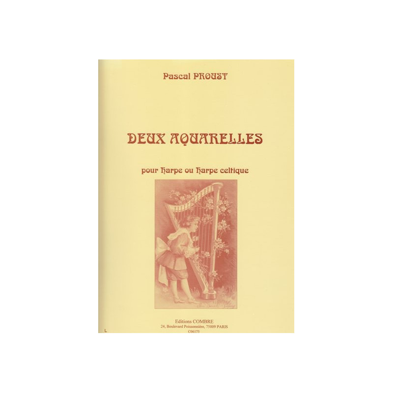 Proust Pascal - 2 Aquarelles <br> Pour harpe ou harpe celtique