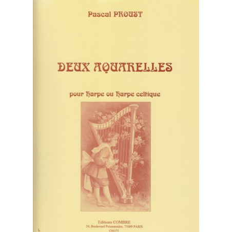 Proust Pascal - 2 Aquarelles <br> Pour harpe ou harpe celtique