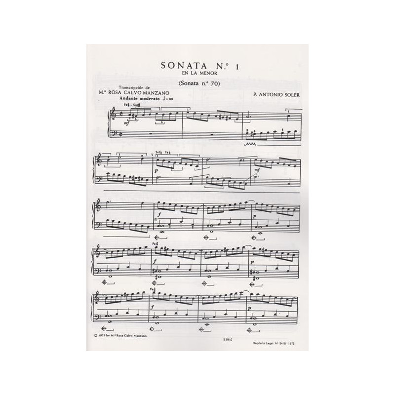 Soler P.A. - 6 Sonates volume 1