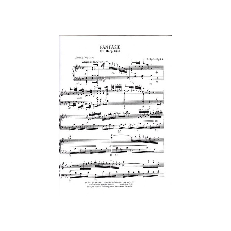 Spohr Louis - Fantaisie for harp op.35 (Owens Dewey)
