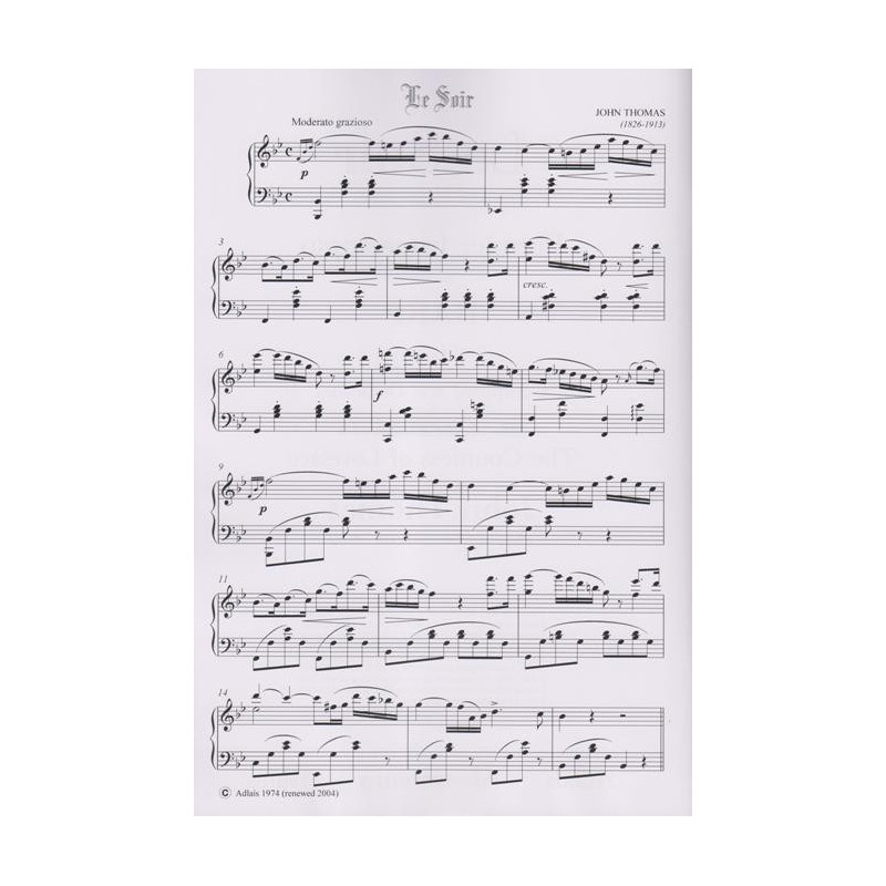 Thomas John - Le soir  - premier impromptu for the harp