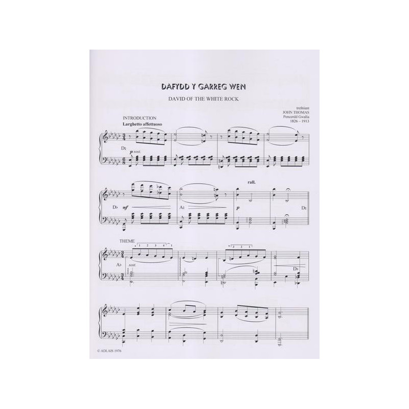 Thomas John - Welsh melodies for the harp David of the white rock