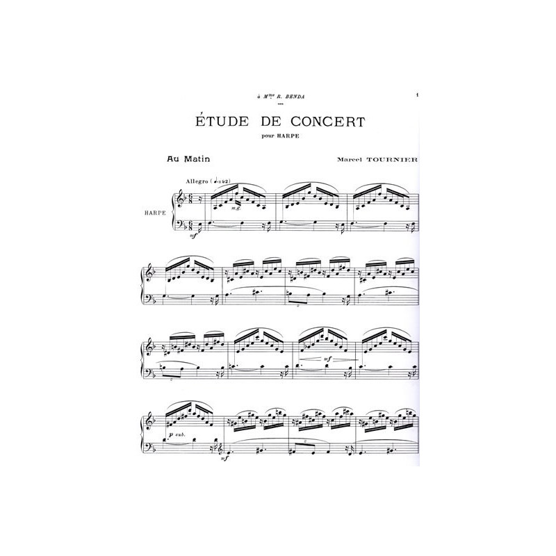 Tournier Marcel - Etude de concert, au matin