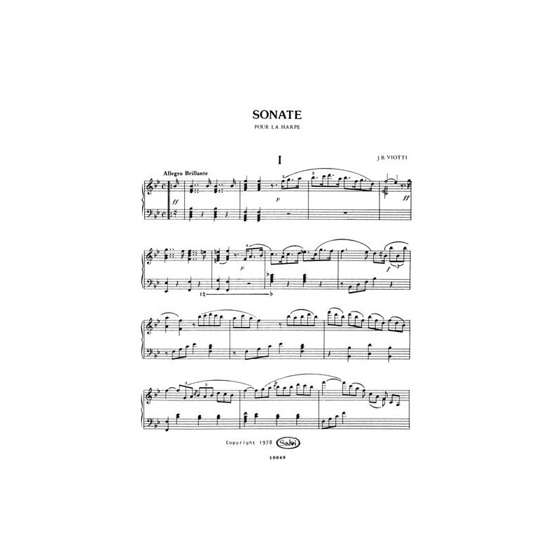 Viotti Giovanni Battista - Sonate pour la harpe