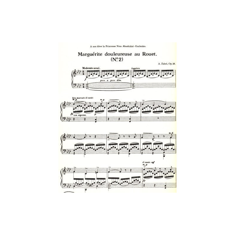 Zabel Albert - Marguerite douloureuse au rouet op.26