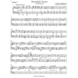 Beethoven Ludwig van - Moonligth sonata (4 harpes)