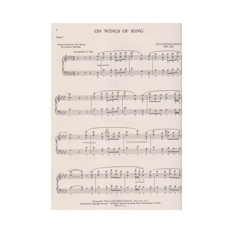 Mendelssohn Felix - On wings of song