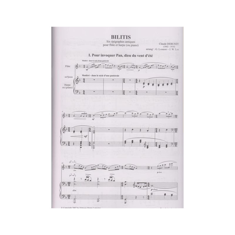 Debussy Claude - Bilitis (fl