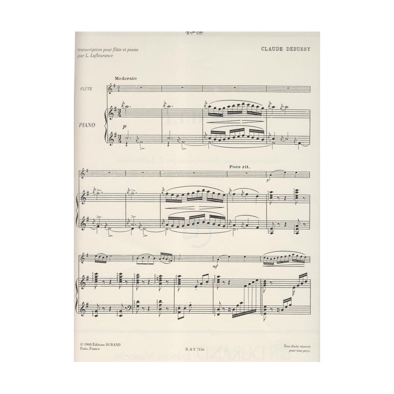 Debussy Claude - Menuet (de petite suite)(fl