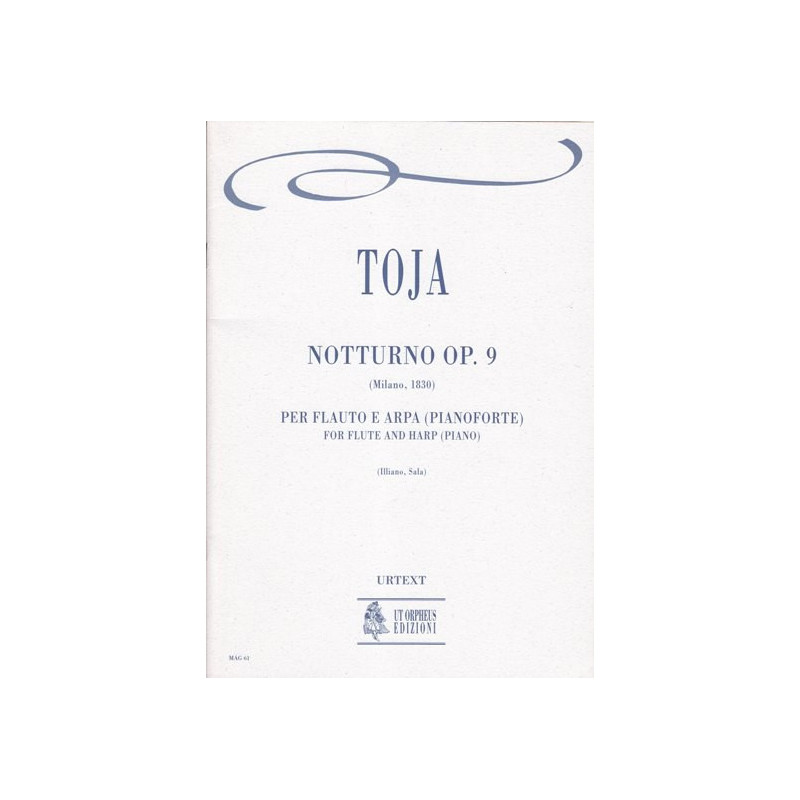 Toja Giovanni - Notturno Op. 9<br> per flauto e arpa (pianoforte)