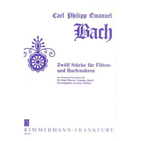 Bach Carl Philipp Emmanuel - Zwolf Stucke fur floten und harfenu