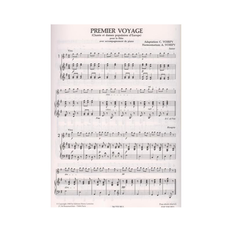 Voirpy Alain - Premier voyage vol.1 (fl