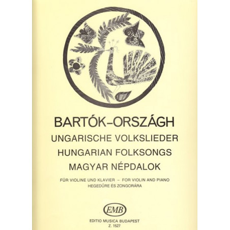 Bartok Bela - Hungarian folksongs (Violon & harpe)