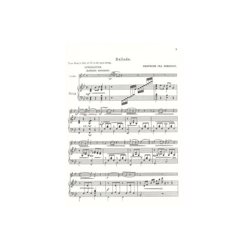Robinson Gertrude Ina - Duos (violon & harpe celtique ou grande harpe ou piano)