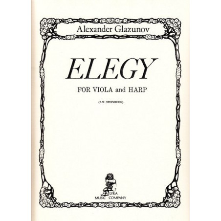 Glazunov Alexander - Elegy (alto & harpe)
