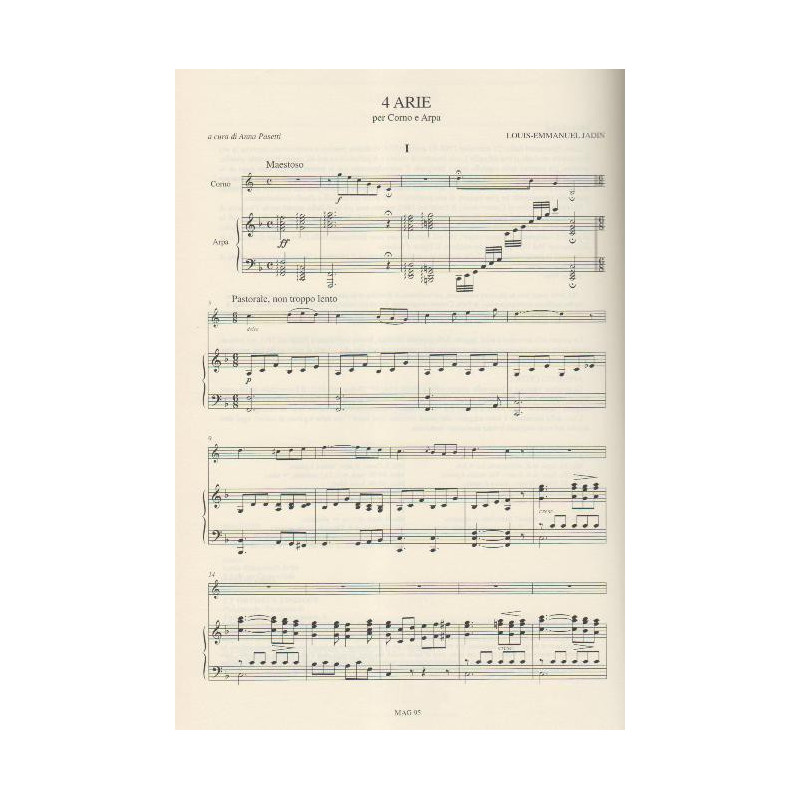Jadin Louis-Emmanuel - 4 Arie per corno e arpa (horn and harp)