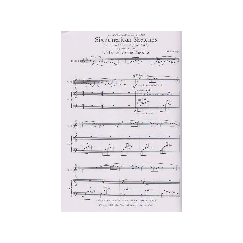 Kanga Skaila - Six American Sketches (clarinette & harpe)