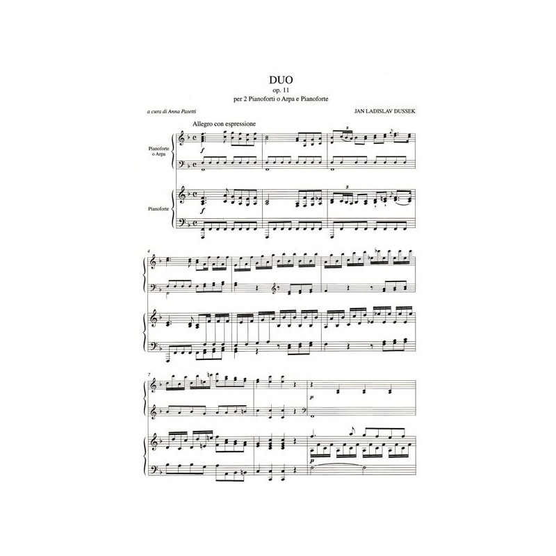 Dussek Jan Ladislav - Duo Op. 11 (harpe et piano)