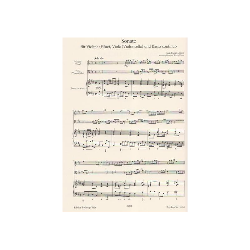 Leclair Jean-Marie - Sonate in D-dur (D major)(violon ou fl