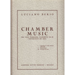 Berio Luciano - Chamber Music (voix, clarinette, violoncelle & harpe)