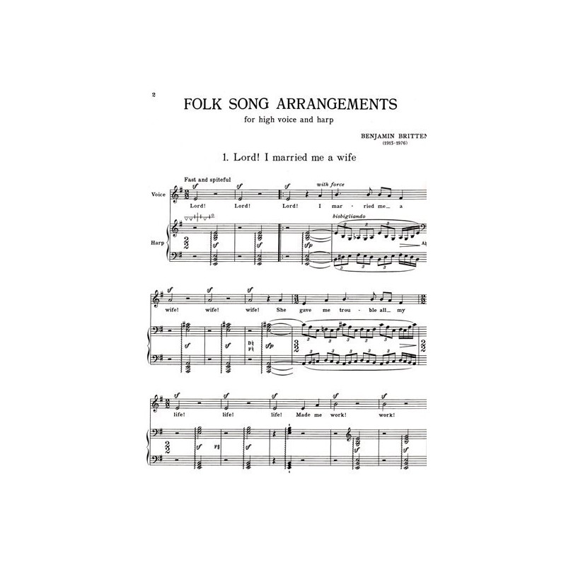 Britten Benjamin - 8 folk songs (voix & harpe)
