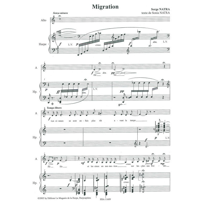Natra Serge - Deux poemes (voix & harpe)
