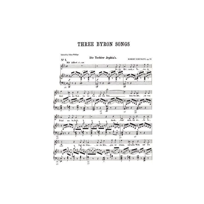 Schumann Robert - 3 Byron songs op.95 <br> (voix & harpe - voice & harp)