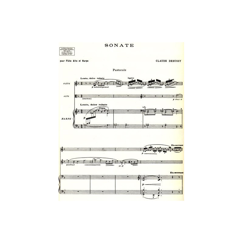 Debussy Claude - Sonate en trio (fl