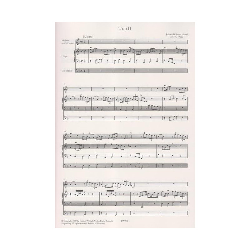 Hertel Johann Wilhelm - Trio F - Dur (violon ou fl