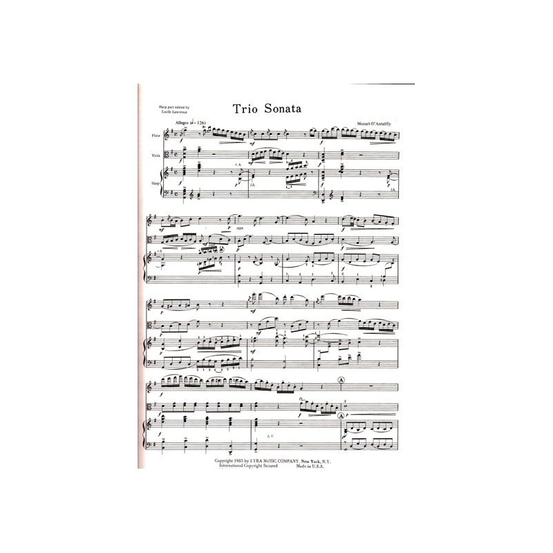 Mozart Wolfgang Amadeus - Sonate en trio (fl