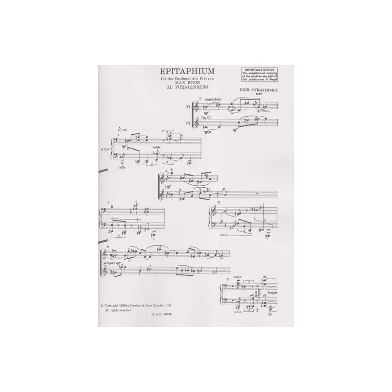 Stravinsky Igor - Epitaphium