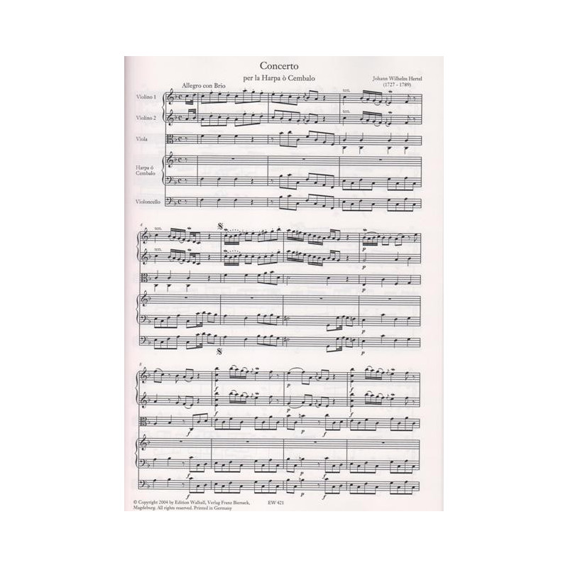 Hertel Johann Wilhelm - Konzert F - Dur