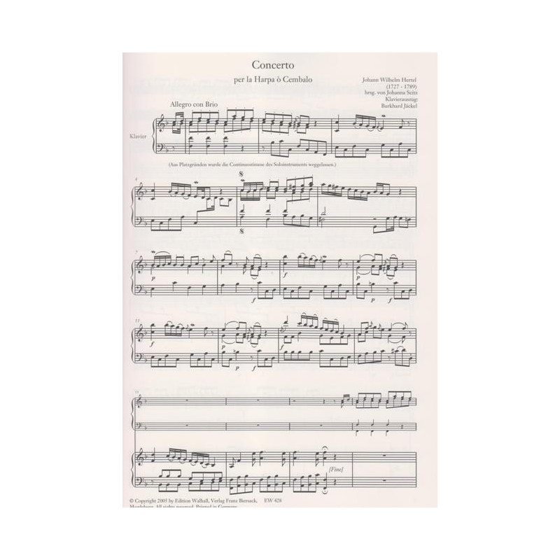Hertel Johann Wilhelm - Konzert F - Dur (r