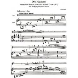 Mozart Wolfgang Amadeus - Trois cadences du concerto pour fl