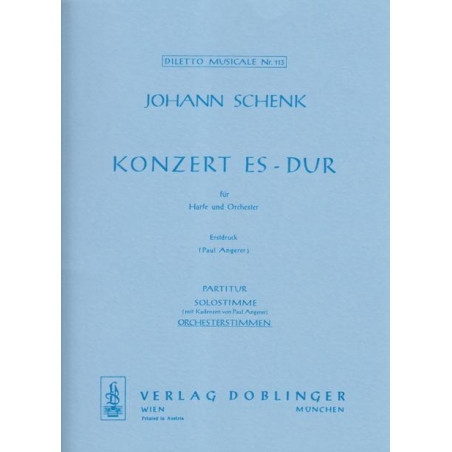 Schenk Johann - Concerto mi b Majeur (parties d'orchestre)