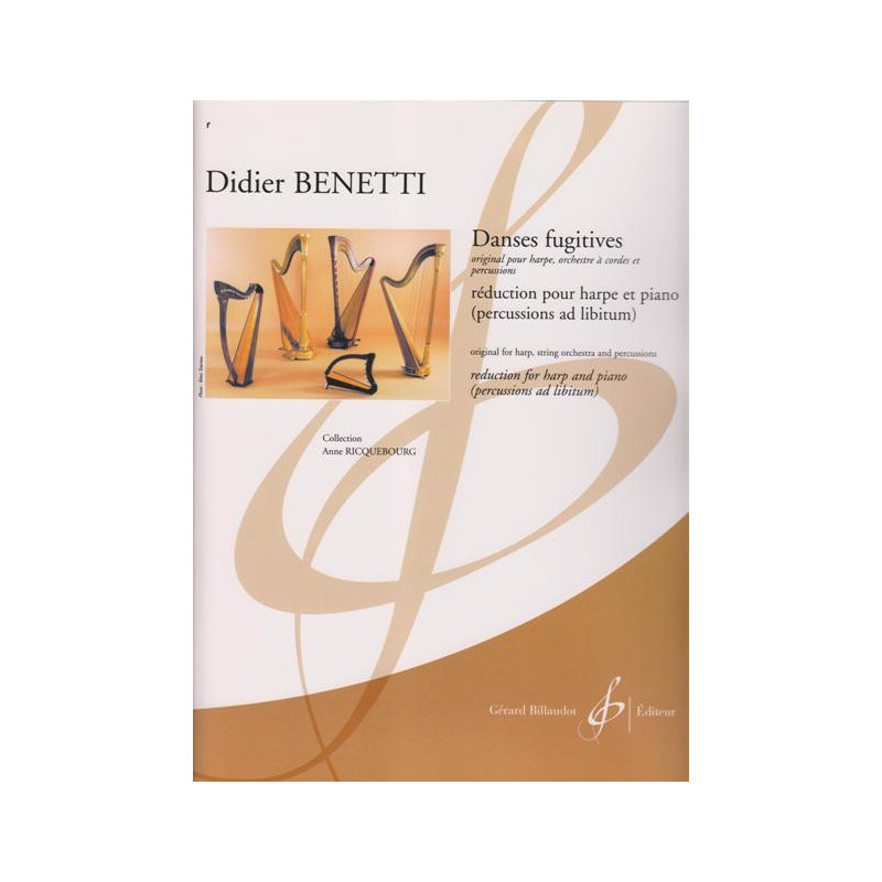 Benetti Didier - Danses fugitives (harpe, r