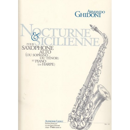 Ghidoni Armando - Nocturne et Sicilienne (Saxophone & harpe ou piano)