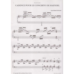 Damase Jean-Michel - Cadence pour le Concerto de Haendel
